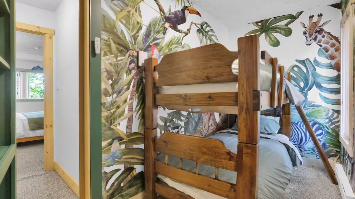 Bunk bed in the hidden kids' room
